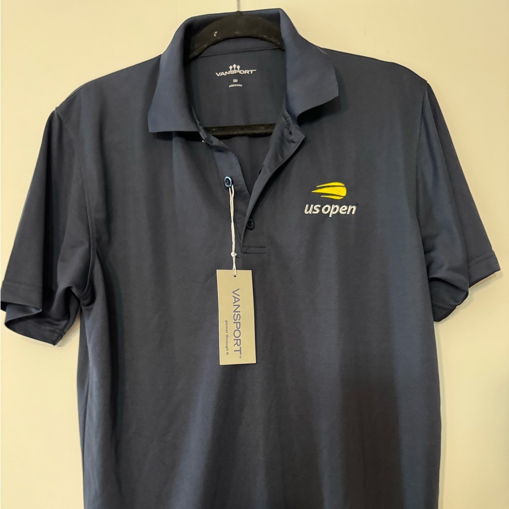 Men polo shirt with US Open  logo new with tags, size S
